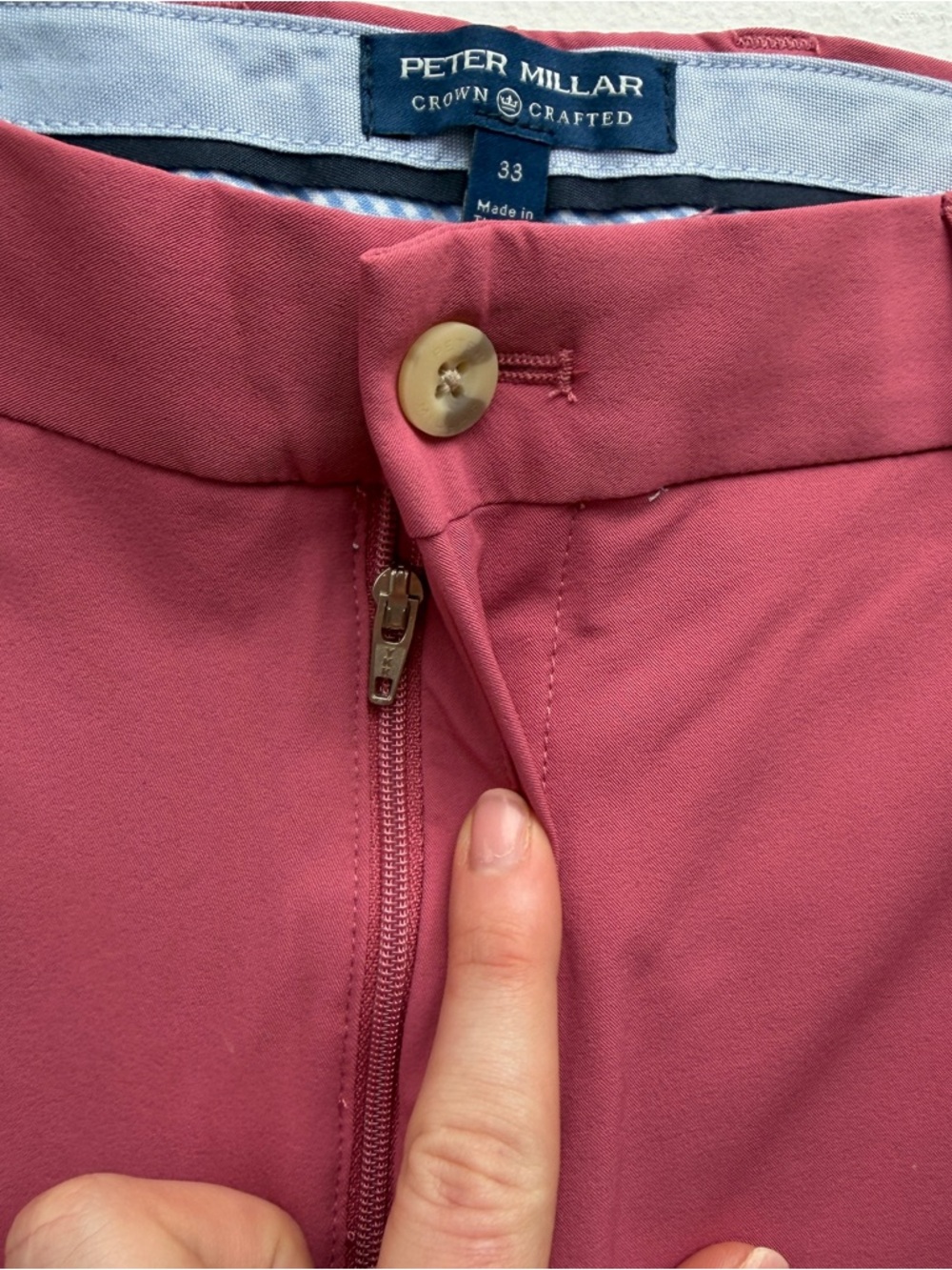 Peter Millar Crown Sports Men's Athletic Golf Shorts in Dusty Rose 33 - Picture 4 of 12